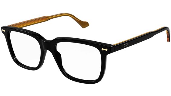 Monture de lunettes Homme Gucci GG0737O011 BLACK BLACK TRANSPARE56